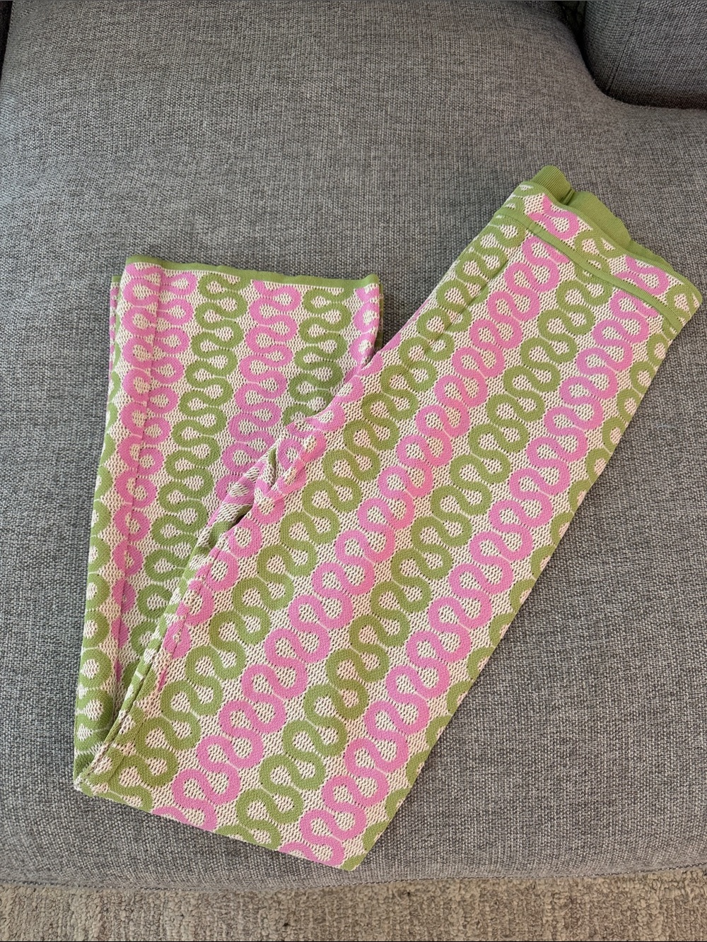 House of Harlow 1960 Pink and Green Patterned Kids Leggings